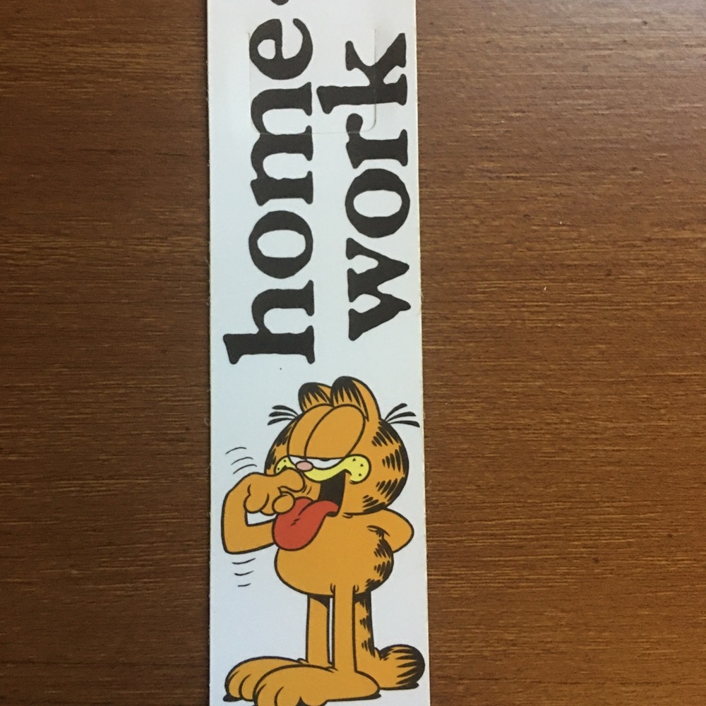 Vintage Garfield Home. Work Bookmark